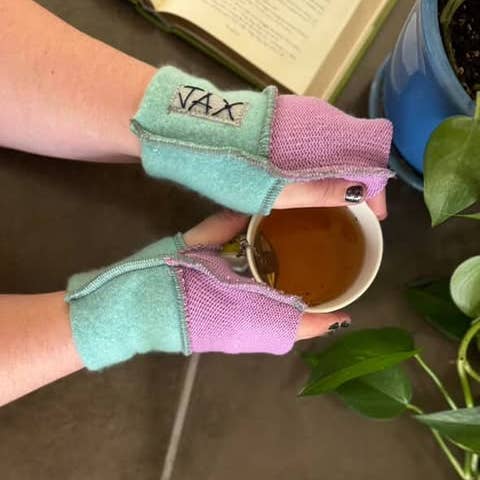 Jax Upcycled - Wholesale Gloves - Women's - Upcycled Unisex Fingerless Gloves choose the vibe color17