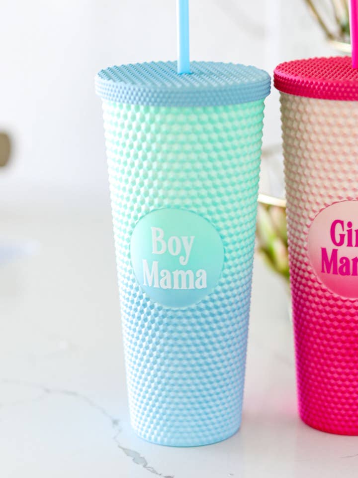 Textured Tumbler - Boy Mama Gradient for wholesale by Jadelynn Brooke