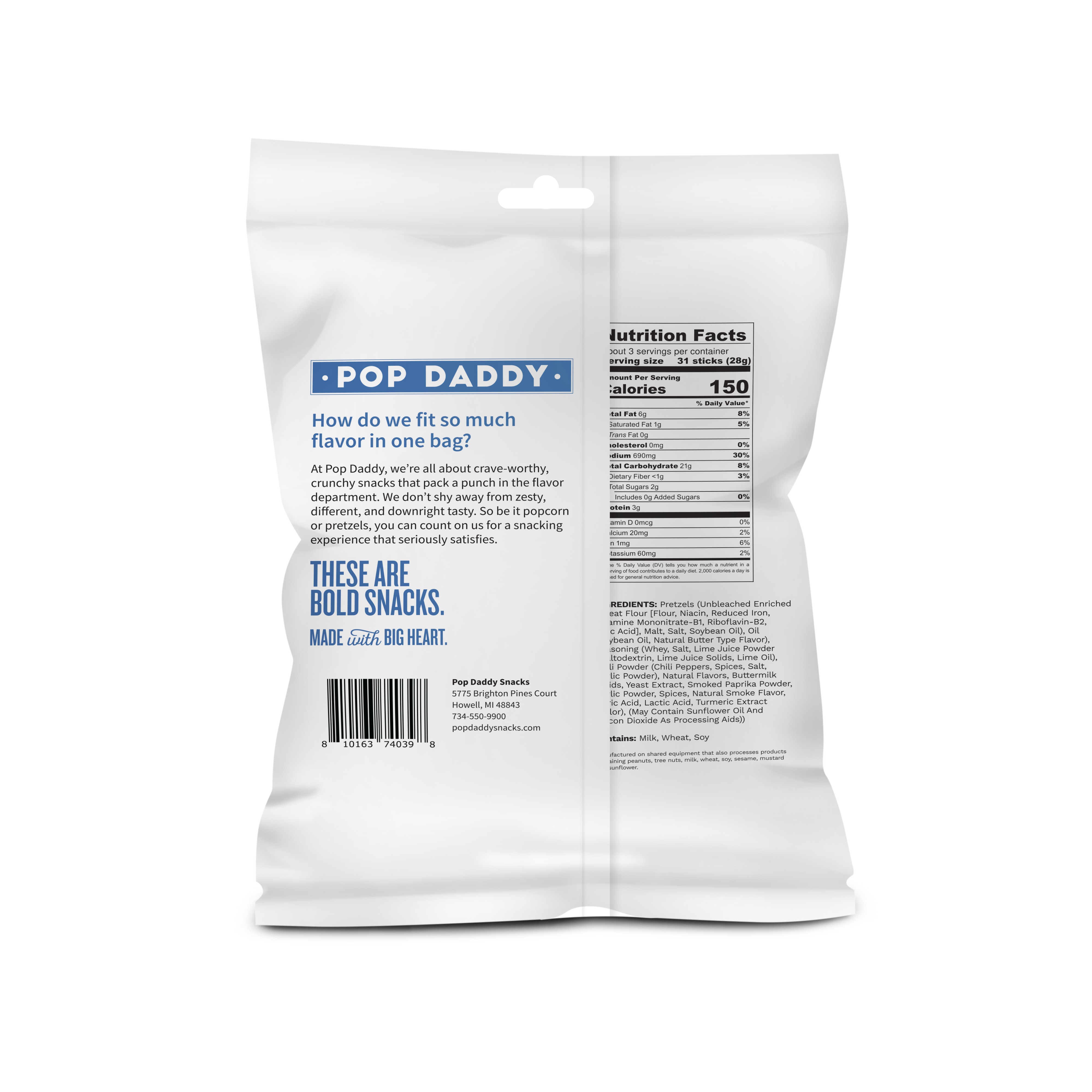 Pop Daddy Snacks - Wholesale Pretzels - Thai Honey Curry Seasoned Pretzels 3.0 oz1