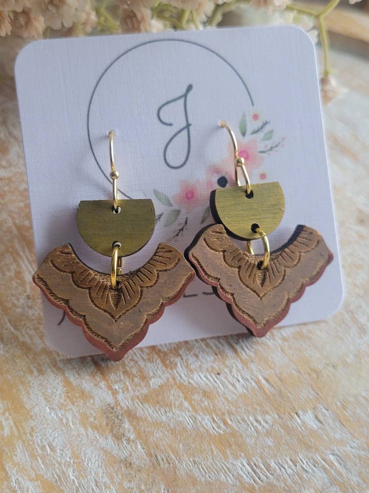 Wood Earrings for wholesale by JEMdesigns