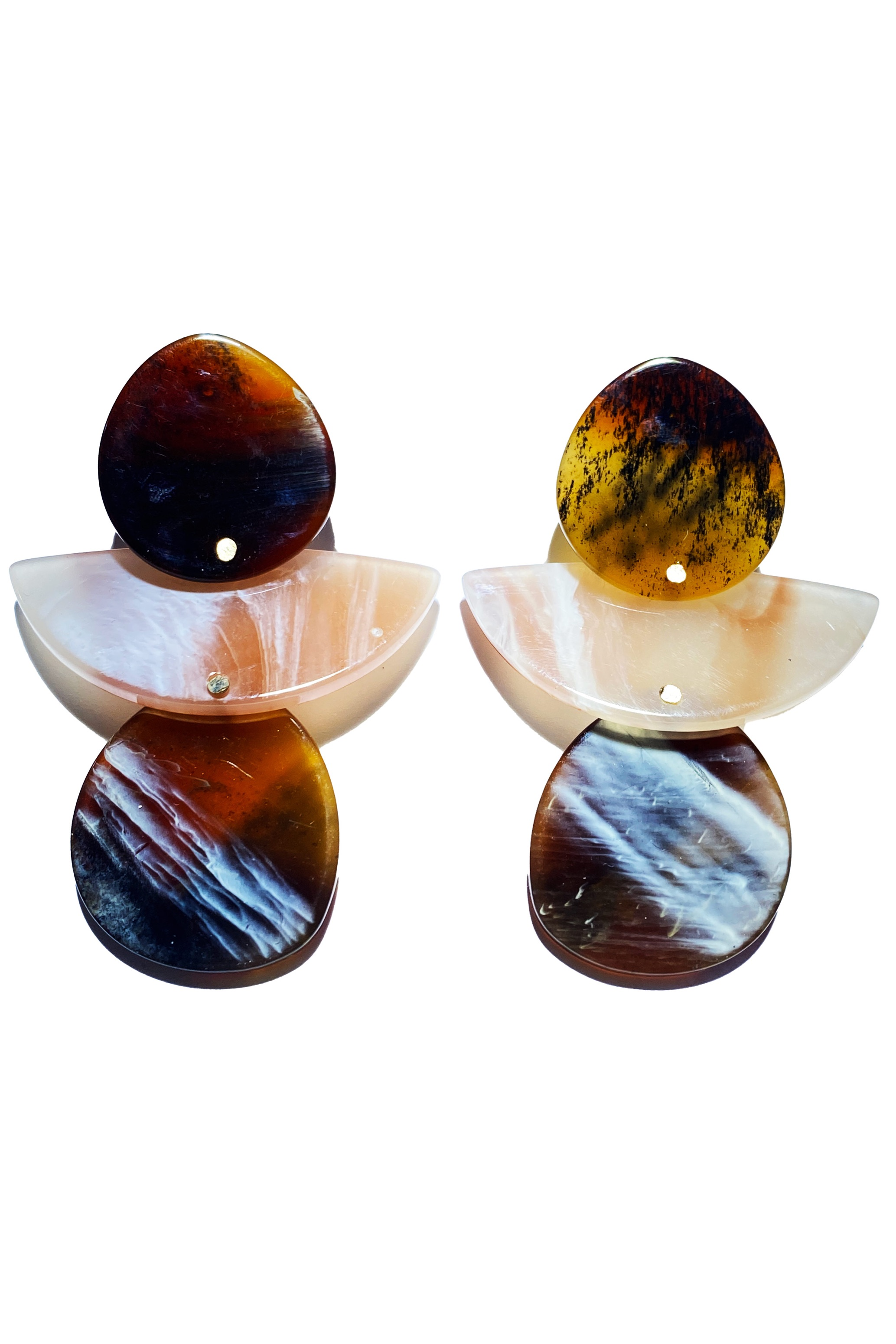 Domoflor s.l - Vente Colliers à pendentif - Boucles d’oreilles style terre aux formes géométriques rétro4