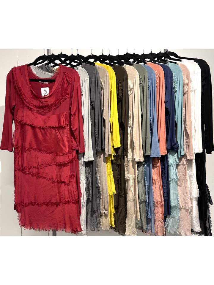 Dance in Paris - Wholesale Dress - Women's - Enchanting Mid Dress Solid with Sleeves
