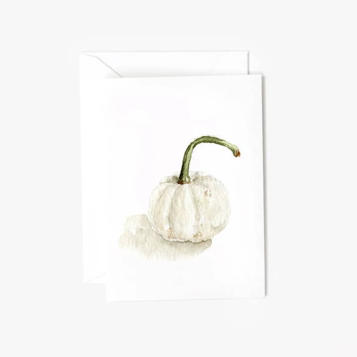 calabaza blanca otoño mini tarjeta de nota para venta al por mayor de emily lex studio
