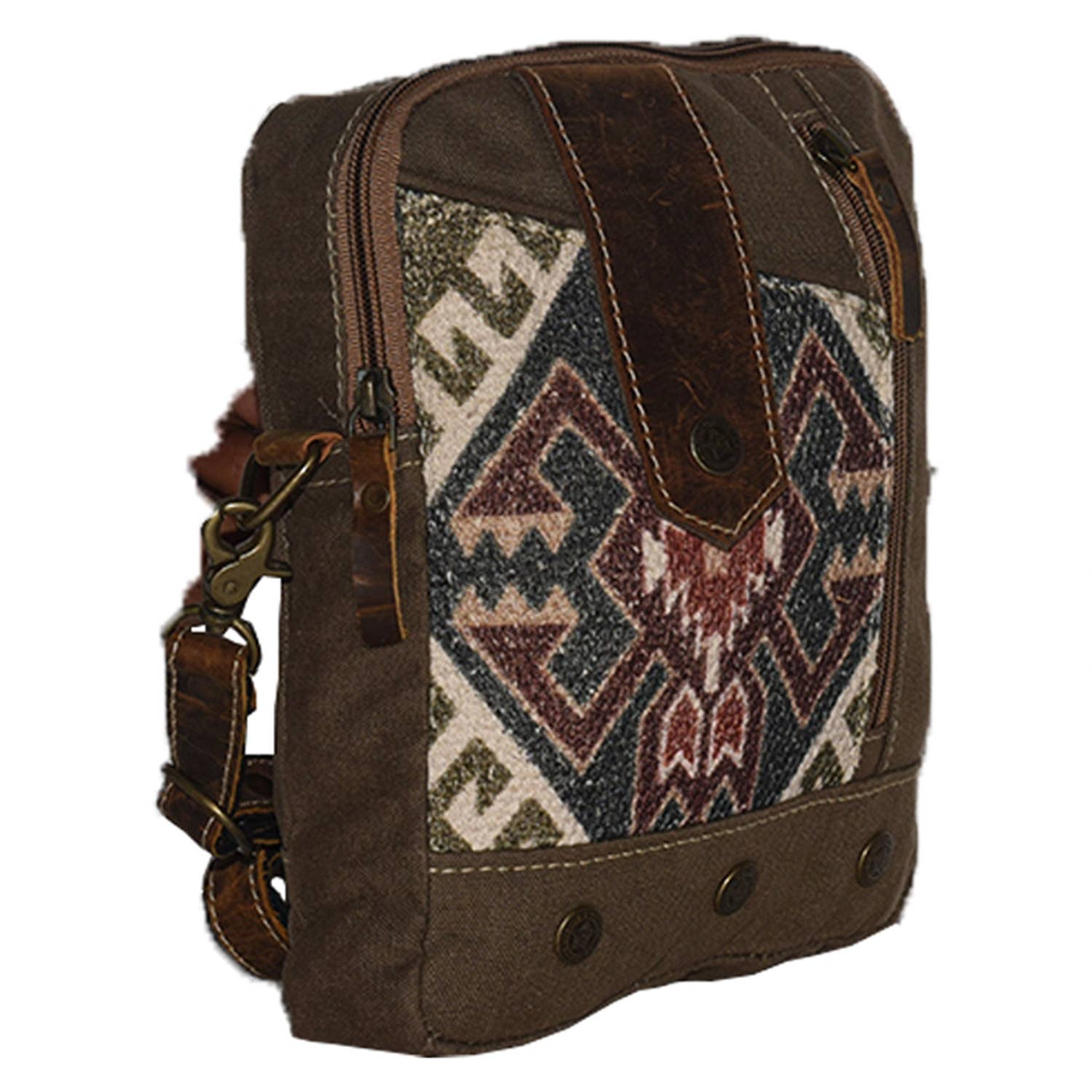 Hopofly Bags - Wholesale Crossbody Bag - Women's - Jazzy Upcycled Canvas & Leather Crossbody Bag1