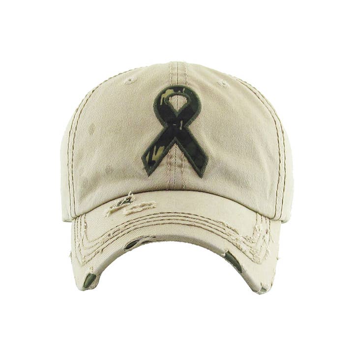 Hana - Wholesale Baseball Cap - Women's - Camo Ribbon Washed Vintage Baseball Cap4