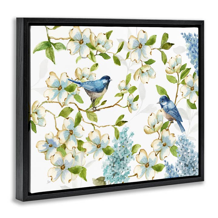 Stupell Industries - Wholesale Wall Decor - Kids & Baby - Dogwood & Bluebirds Floater Framed Art2
