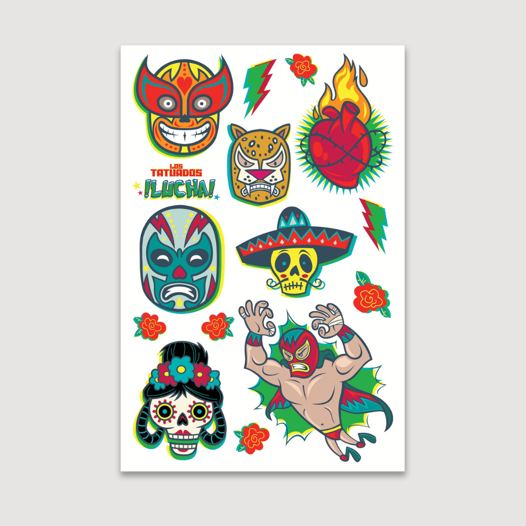 Les Tatoués - Wholesale Temporary Tattoo - Kids - Lucha Libre - Temporary Tattoos4