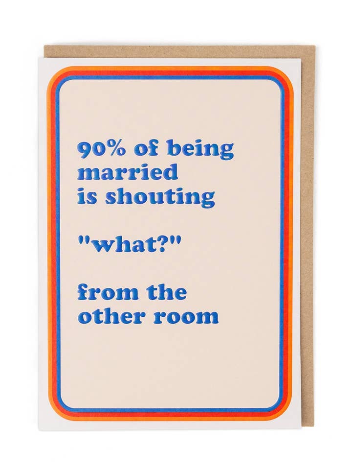 90% VAN GETROUWD ZIJN voor wholesale door Cath Tate Cards
