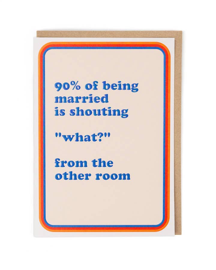 Cath Tate Cards - Wholesale Anniversary Card - 90% OF BEING MARRIED0