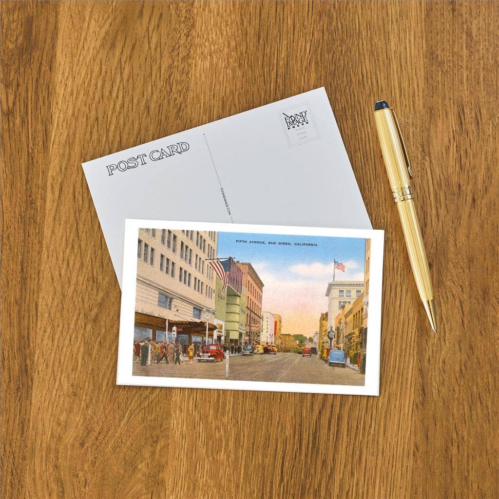 Found Image Press - Wholesale Postcard - Postcard SD-451 Fifth Avenue, Downtown, San Diego, Californi1