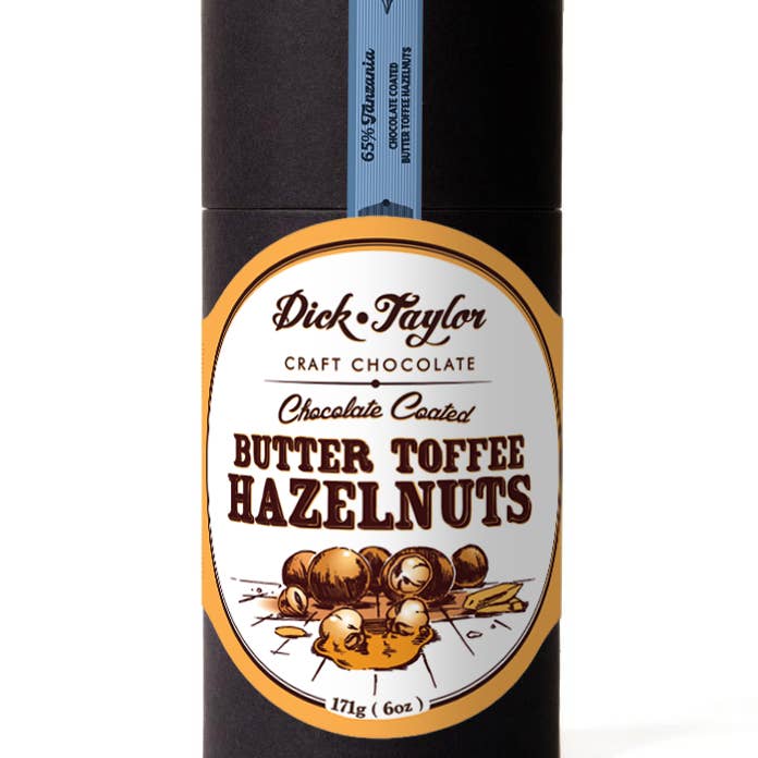 Dick Taylor Craft Chocolate - Wholesale Chocolate Covered Sweets - Chocolate Coated Butter Toffee Hazelnuts