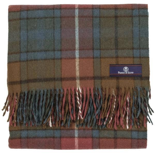 Prince of Scots – wholesale Throw blanket – Highland Tartan Tweed Merino Wool Throw - Antique Buchanan1