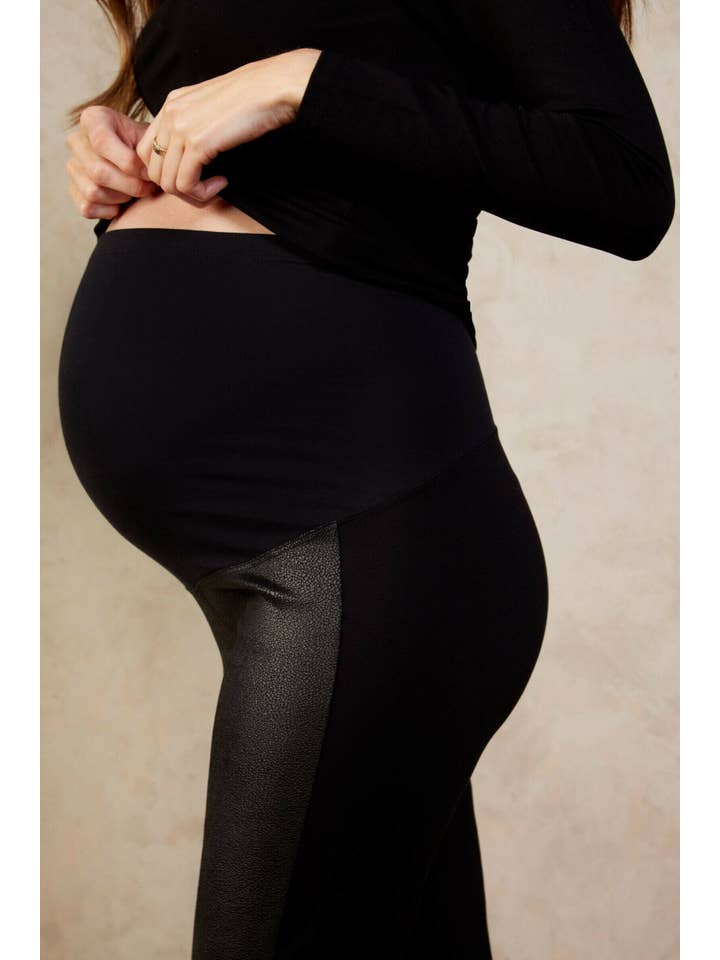 Tilbea London - Venta al por mayor Leggings a la moda - Premamá - Legging de maternidad de piel | Leggins de maternidad de piel sintética2