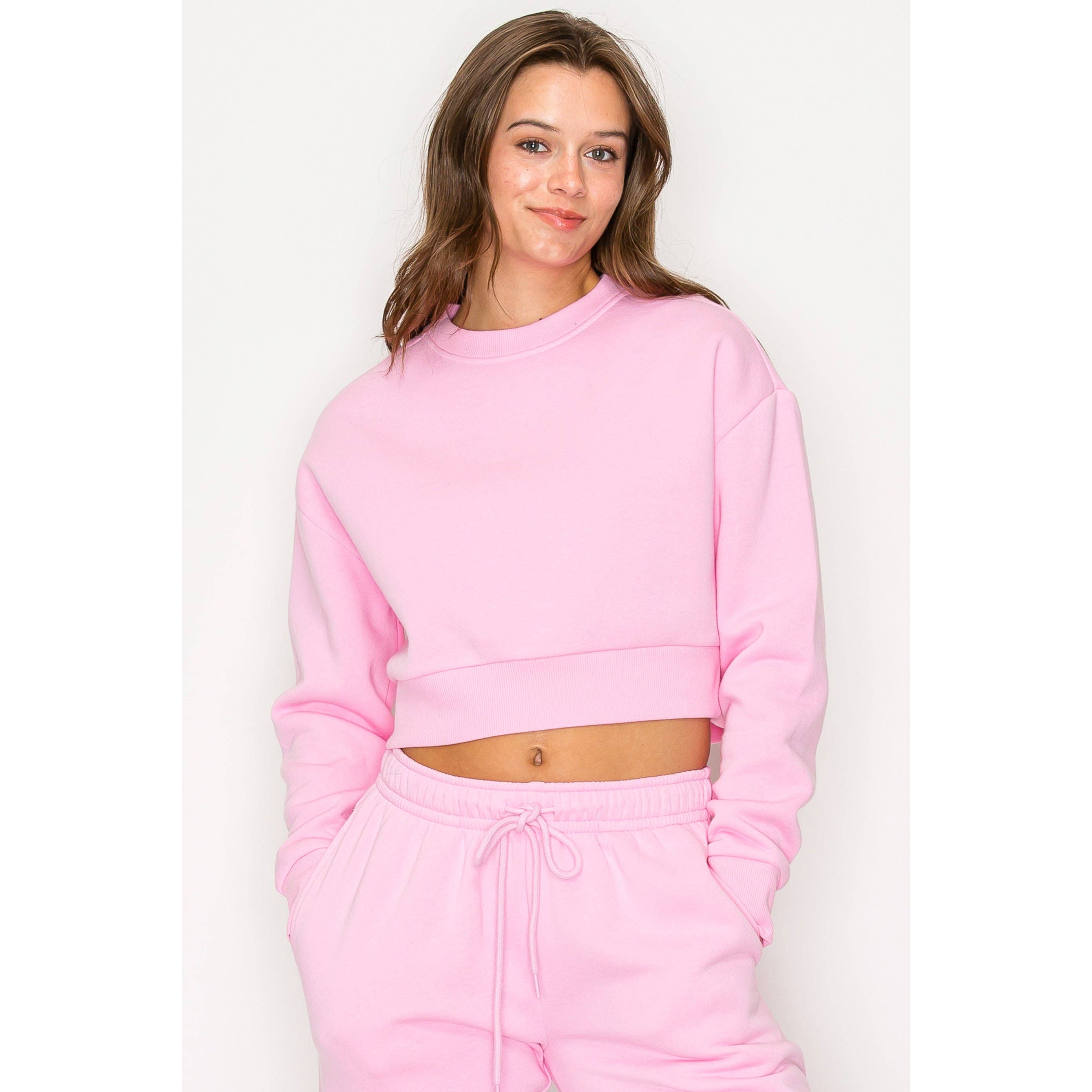 Timeless - Wholesale Sweatshirt - Women's - Cropped Fleece Crewneck Sweatshirt4