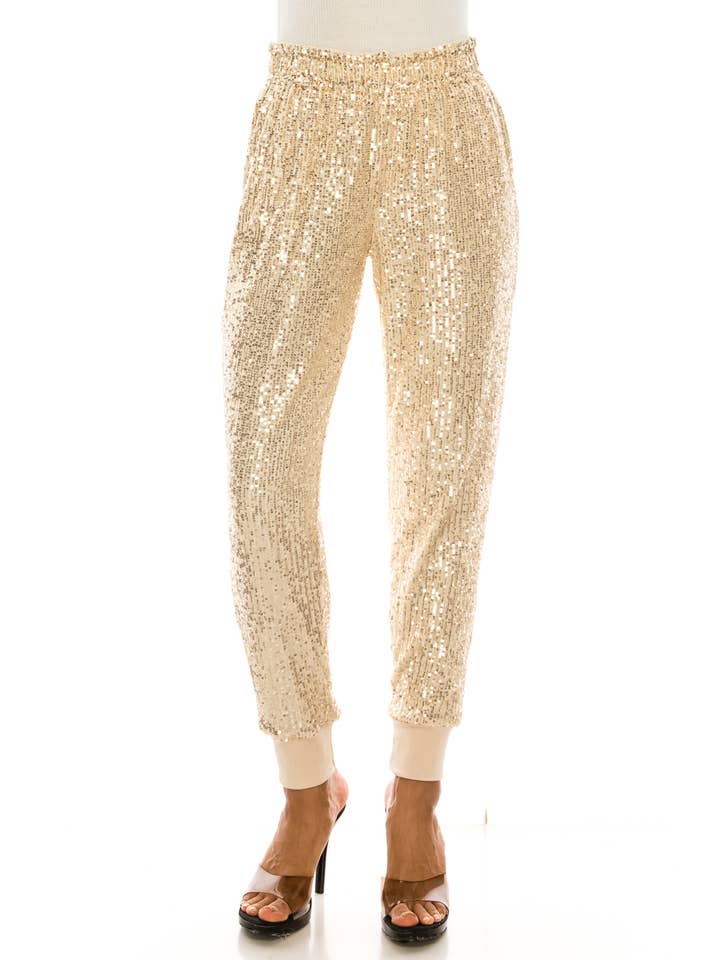 W.A.Y. --Wonderful And Young - Wholesale Pants - Women's - W.A.Y SEQUIN JOGGER
