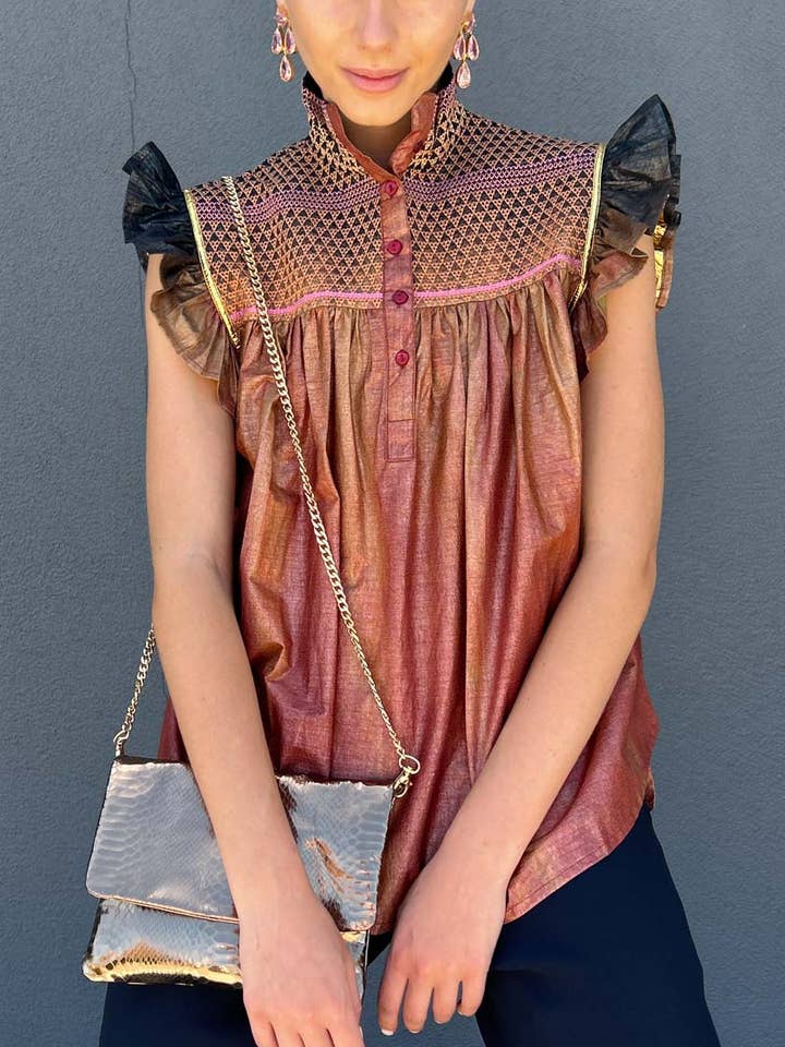 Hoss Emily Guld Kedja Väska - Brons Metallic för wholesale av HOSS