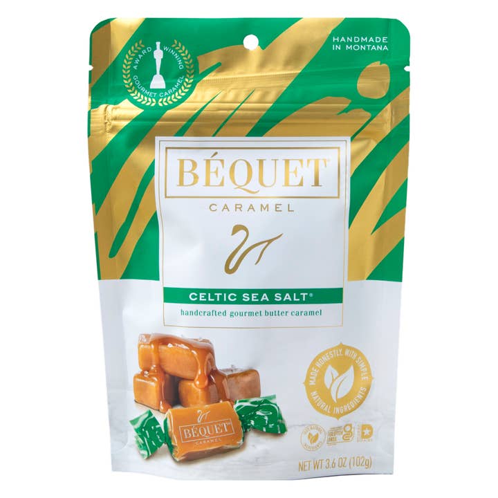 Béquet Confections - Wholesale Caramel - Béquet Gourmet Caramel 3.6 oz Pouch