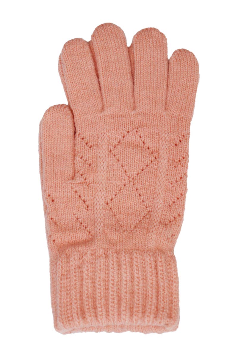 Cap Zone - Wholesale Gloves - Women's - Diamond Vent Slit Fingertip Touchscreen Gloves8