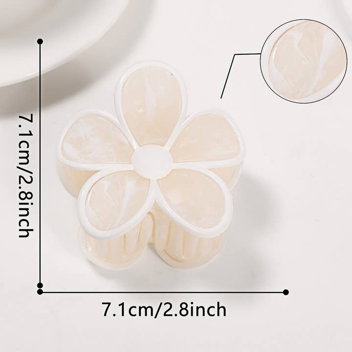 ACCITY - Wholesale Hair Clip - Women's - Vintage Floral Claw Clip for Ponytail & Half Bun_CWAHA0728518