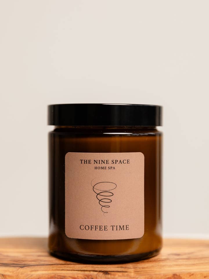 COFFEE TIME Candle - Brown Glass for wholesale by THE NINE SPACE