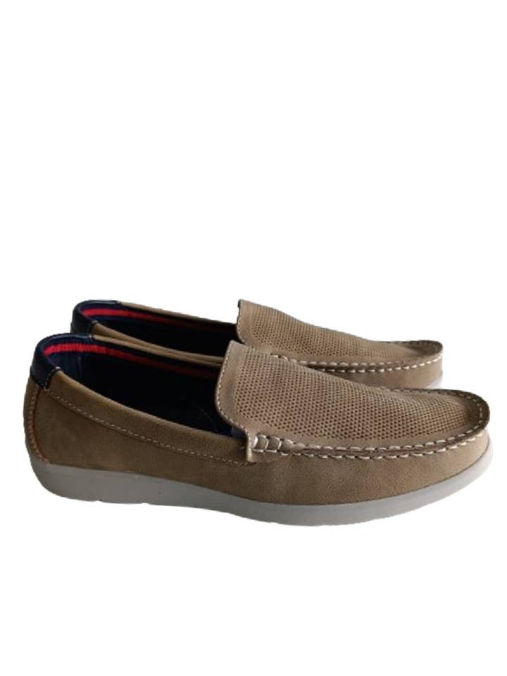 BeShoes Distribuição - Wholesale Loafers - Men's - Men's Taupe Leather Shoes Uauh® -2151jn162t1