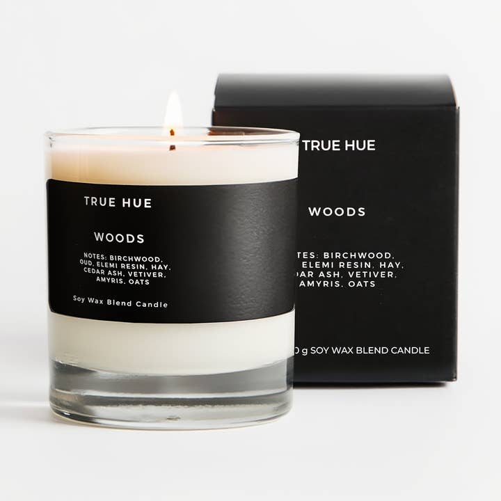 Woods Candle for wholesale by True Hue