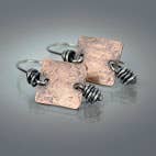 Square Drop Earrings - Textured - Handmade for wholesale by CB&CO