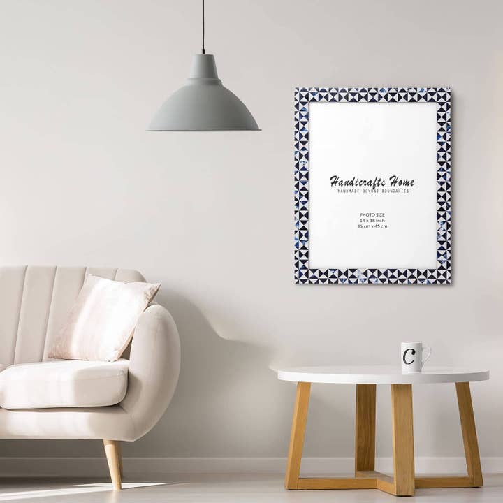 Muqeem & Brothers - Wholesale Picture Frame - Picture Frames Marquet-Prism Pk of 2 Black & White, 8 Sizes22