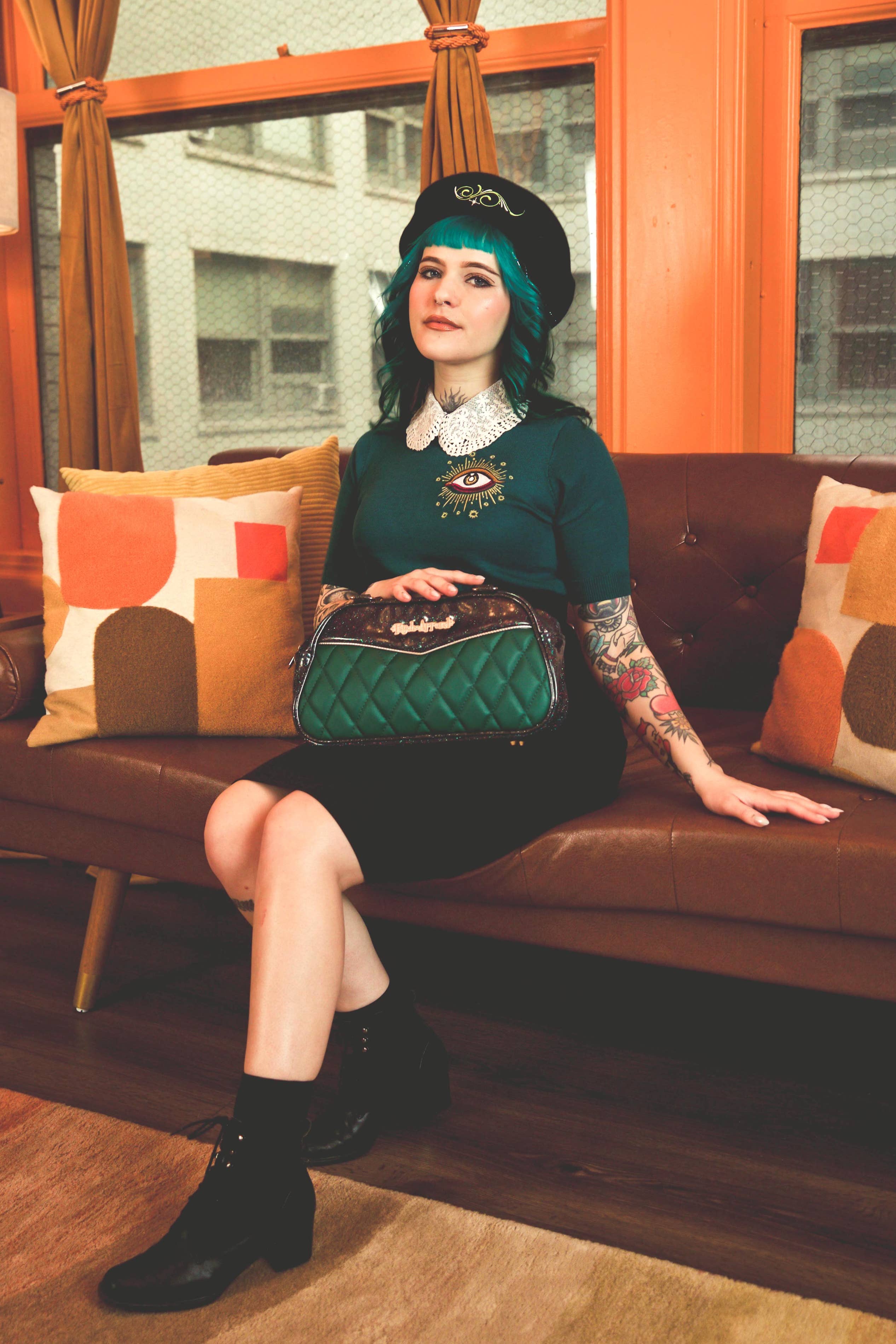 Mischief Made – wholesale Pullovertröja - Dam – Third Eye kortärmad tröja i påfågel5