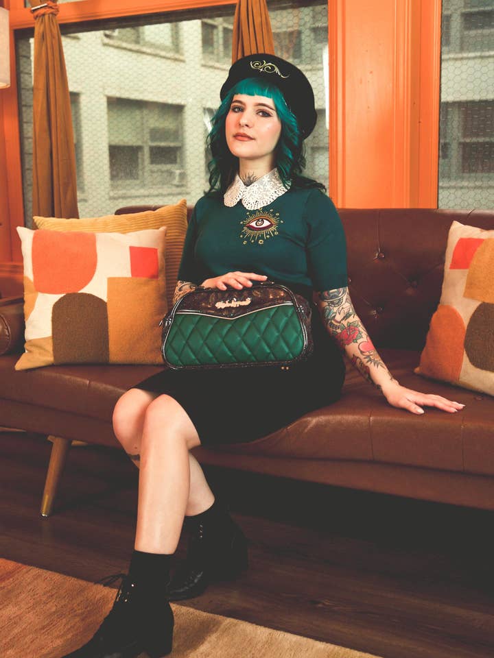 Mischief Made – wholesale Pullovertröja - Dam – Third Eye kortärmad tröja i påfågel5