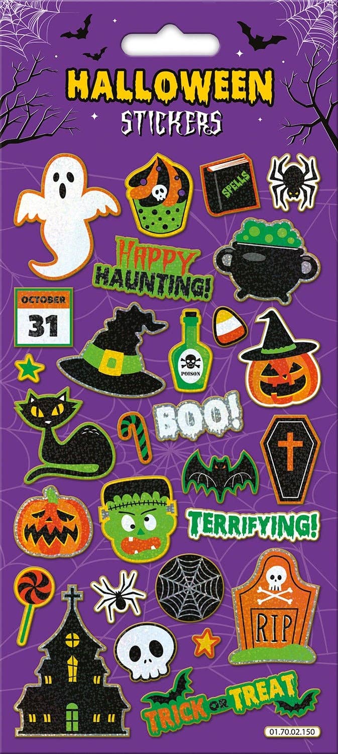 Paper Projects Ltd - Wholesale Sticker - Kinderen en baby - Halloween Happy Haunting Grote Folie Stickerpakket0