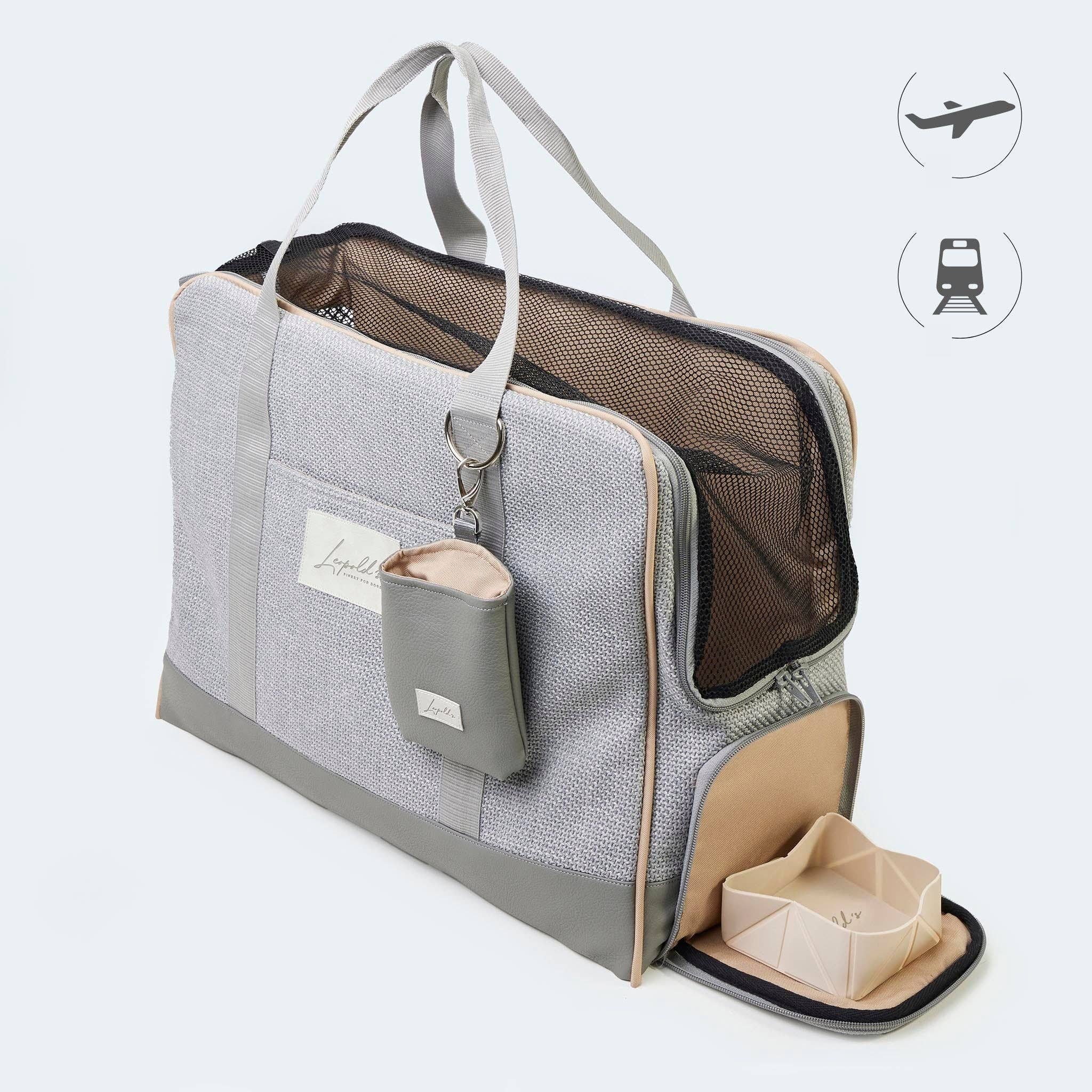 ​​Leopold's Finest for dogs – wholesale Transportbur – Hund – Flygväska för taxar och små hundar med ortopedisk madrass16