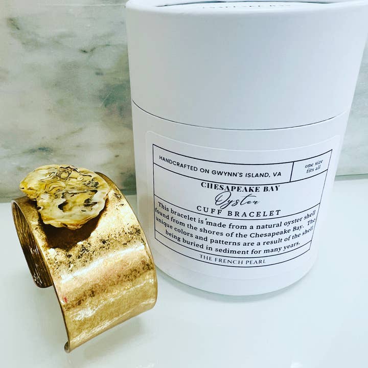 The French Pearl - Wholesale Cuff Bracelet - Chesapeake Bay Oyster Shell Cuff Bracelet - Coastal Jewelry8