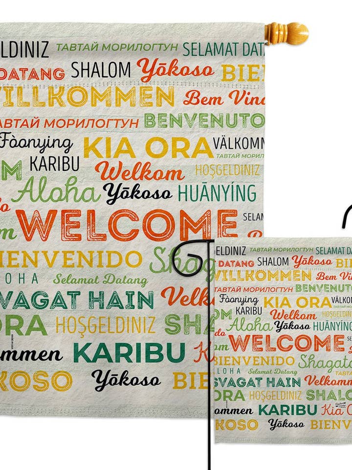 Always Welcome Sweet Life Home Decor Flag for wholesale by Two Group Flag Co