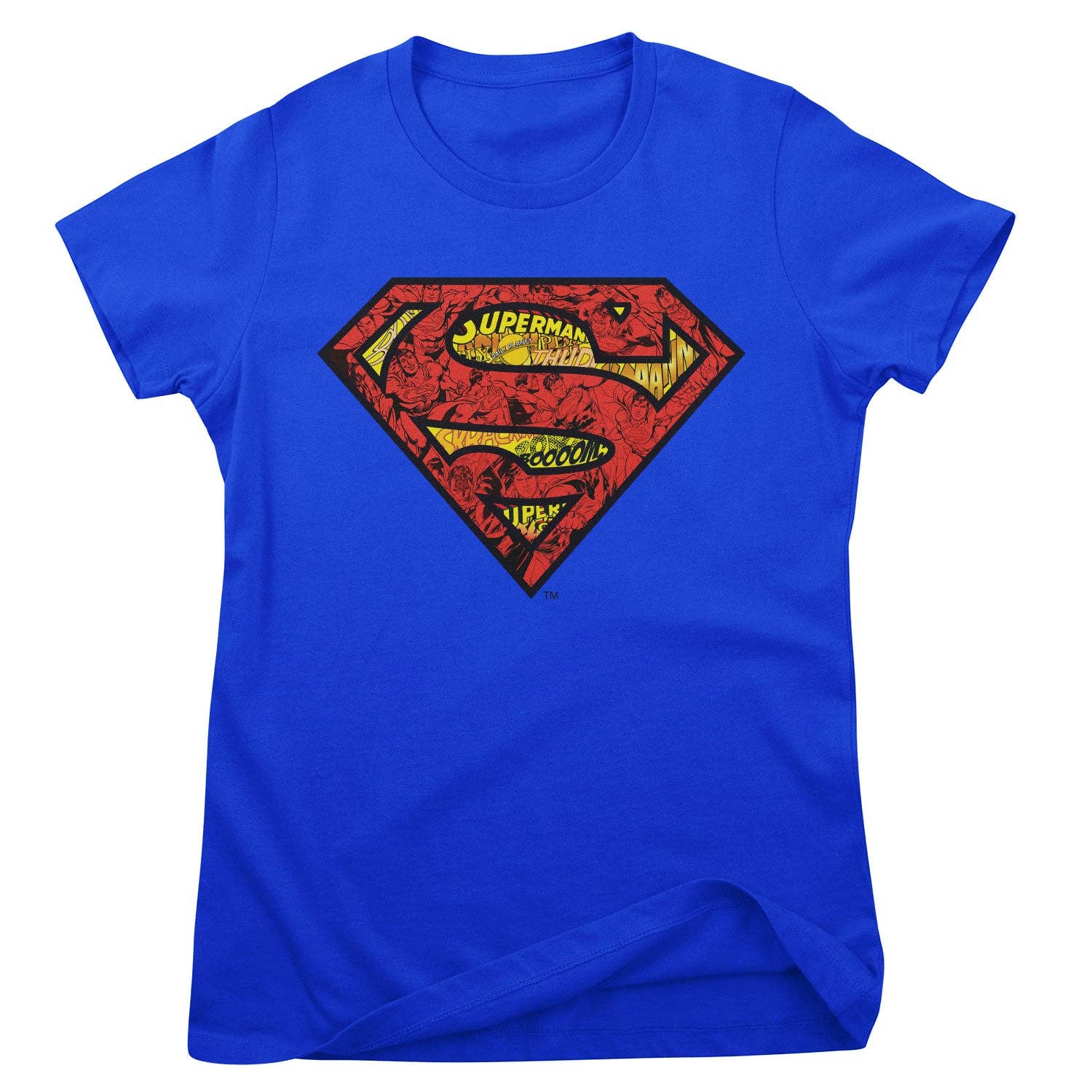Hybris Production AB - Wholesale Screen Printed T-Shirt - Women's - Superman Mash-Up Shield Girly Tee1