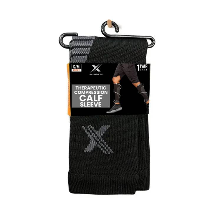 Black Targeted Recovery And Pain Relief Calf Sleeves (1-Pair) for wholesale on Faire6