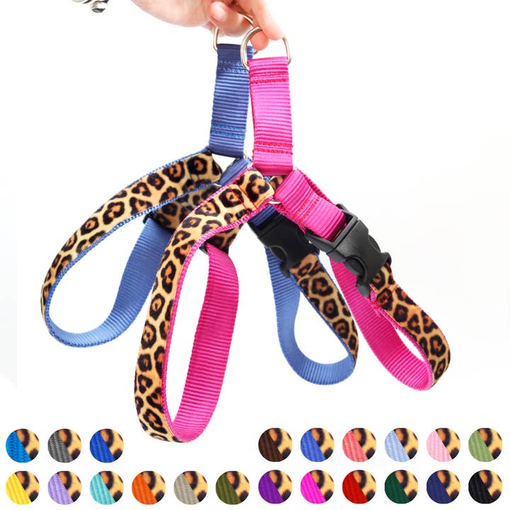 Easy On Dog Harness - Leopard Velvet for wholesale by Mimi Green