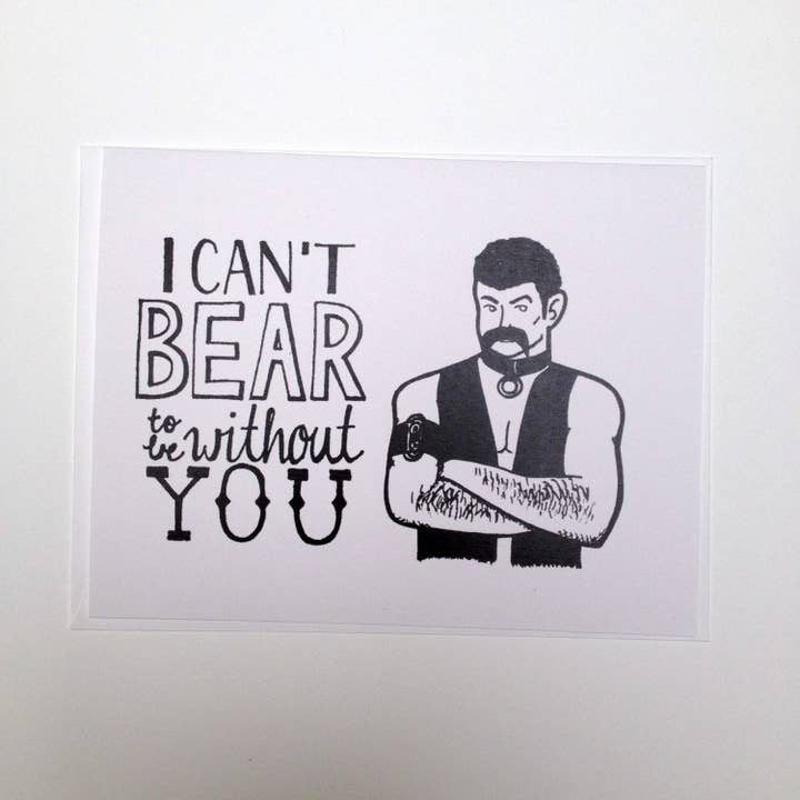 Ich kann es nicht ertragen, ohne dich zu sein - Queer Grußkarte für den Großhandel von Henson Handmade