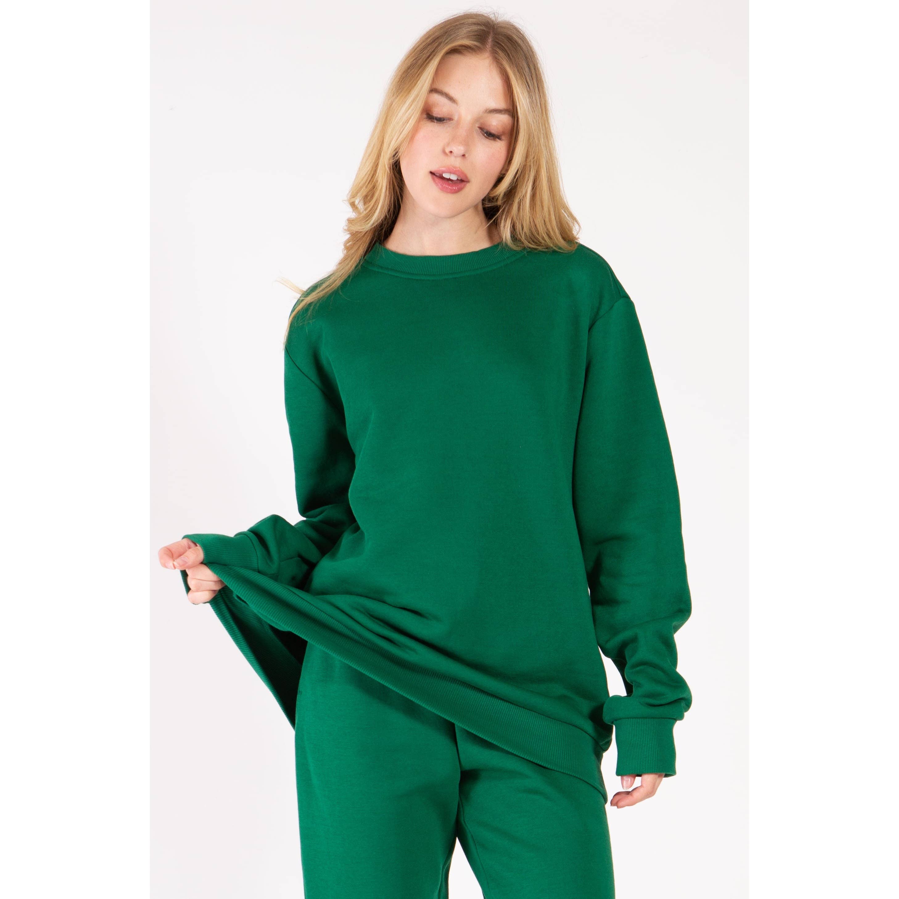 Timeless - Vente Sweat-shirt – femme - Sweat-shirt en molleton à col rond surdimensionné0