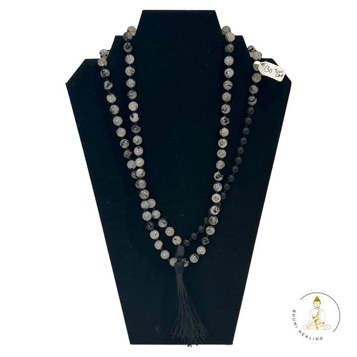 Mala di Quarzo Tormalinato 8mm per la vendita all'ingrosso da parte di Sonam Sondhi