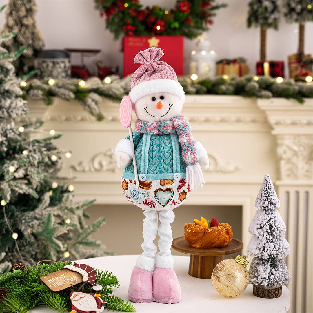 UNISHE - Wholesale Decorative Tabletop Object - Christmas Decoration Pink Telescopic Doll Ornament HB0932