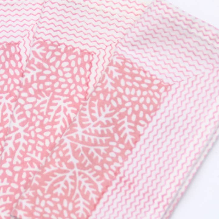Rozablue - Wholesale Dinner & Cloth Napkin - Handmade cotton Napkin Floral Coral2