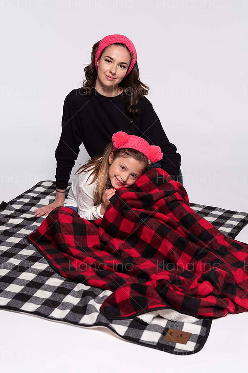 Hana - Vendita all'ingrosso Plaid - Coperta Sherpa con motivo tartan C.C Buffalo4
