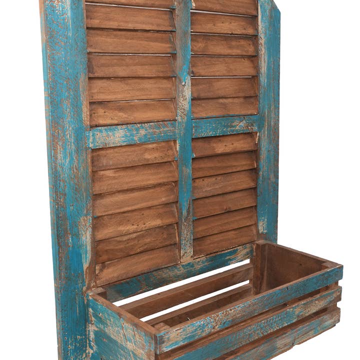 Islas Wall Planter-Farmhouse-Garden-24x32 in-Decor-Turquoise for wholesale by My Amigos Imports