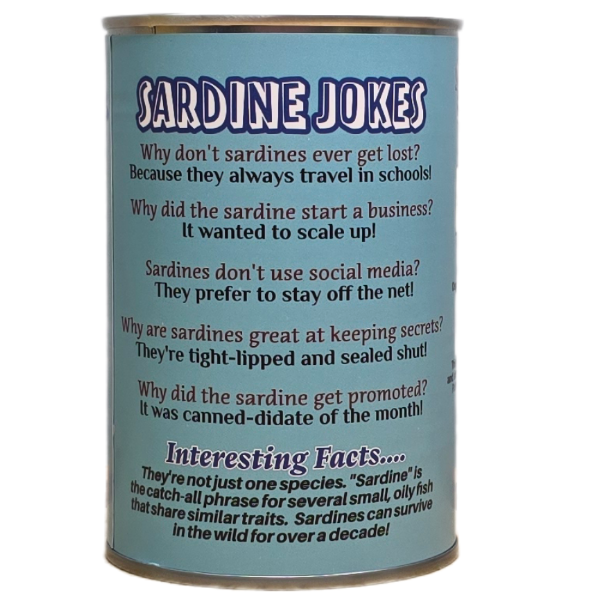 Canned Gifts - Wholesale Stuffed/Plush Toy - Kids & Baby - Can O' Sardines | Fish Stuffed Animal Plush w/Funny Jokes2