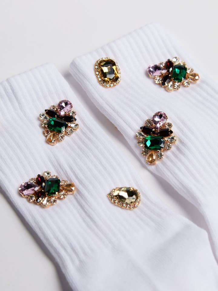 GLINTX BRAND - Wholesale Socks - Women's - Des'Ree Women's Socks in Vibrant Emerald Hue