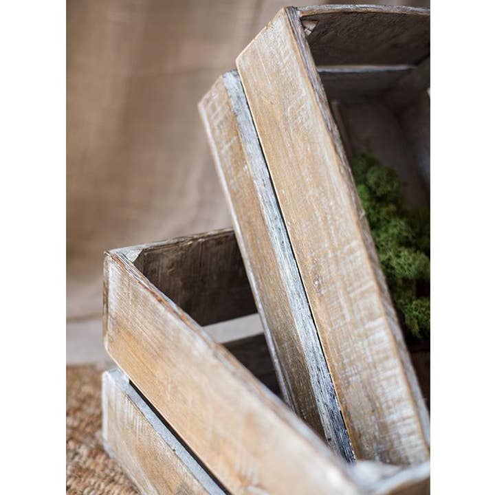 Rustic Reach - Wholesale Planter Box - Rectangular Solid Wood Crates