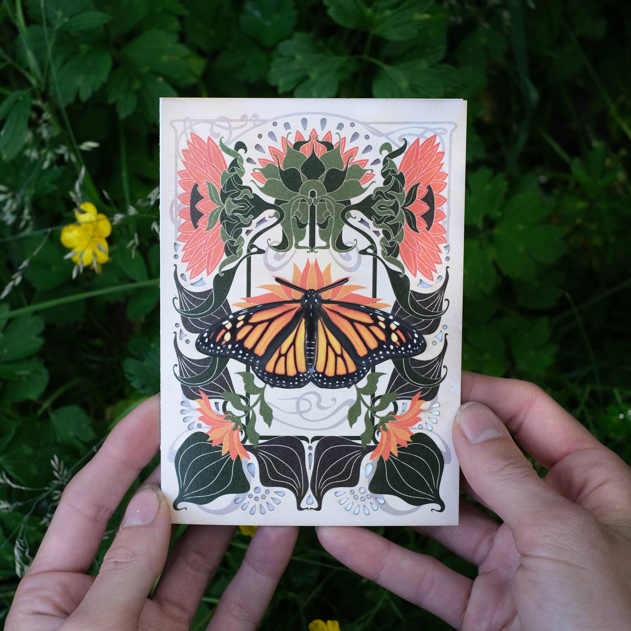 Moth and Myth – wholesale Everyday greeting card – Monarch Butterfly Greeting Card with Removable Butterfly3