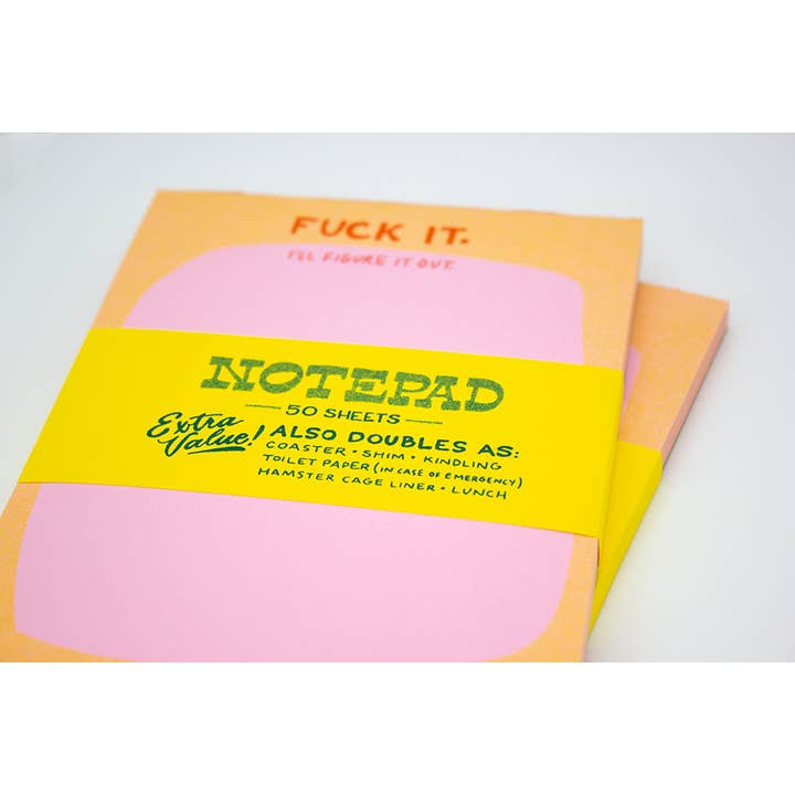 Ladyfingers Letterpress - Wholesale Notepad - Fuck it. I'll Figure it Out Risograph Notepad1