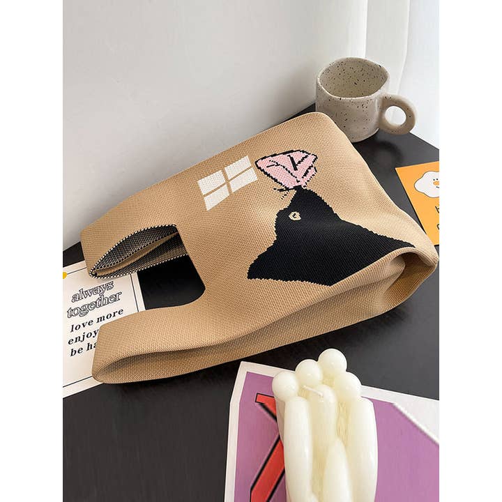 FurDecoration - Wholesale Tote Bag - Women's - Cartoon Printed Bags Accessories Woven Handbag2